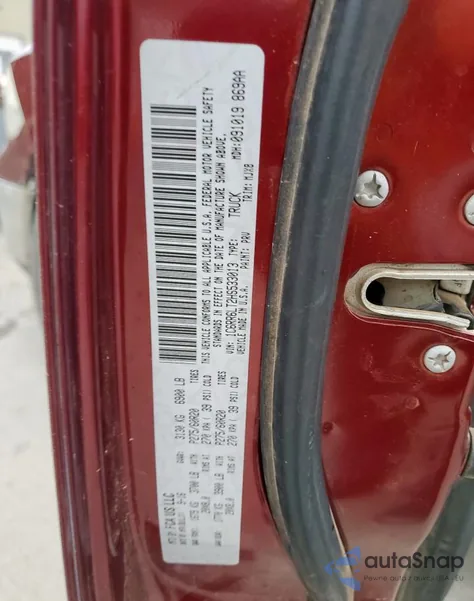 2017 Ram 1500 Slt из США, поврежденный, VIN 1C6RR6LT2HS533013